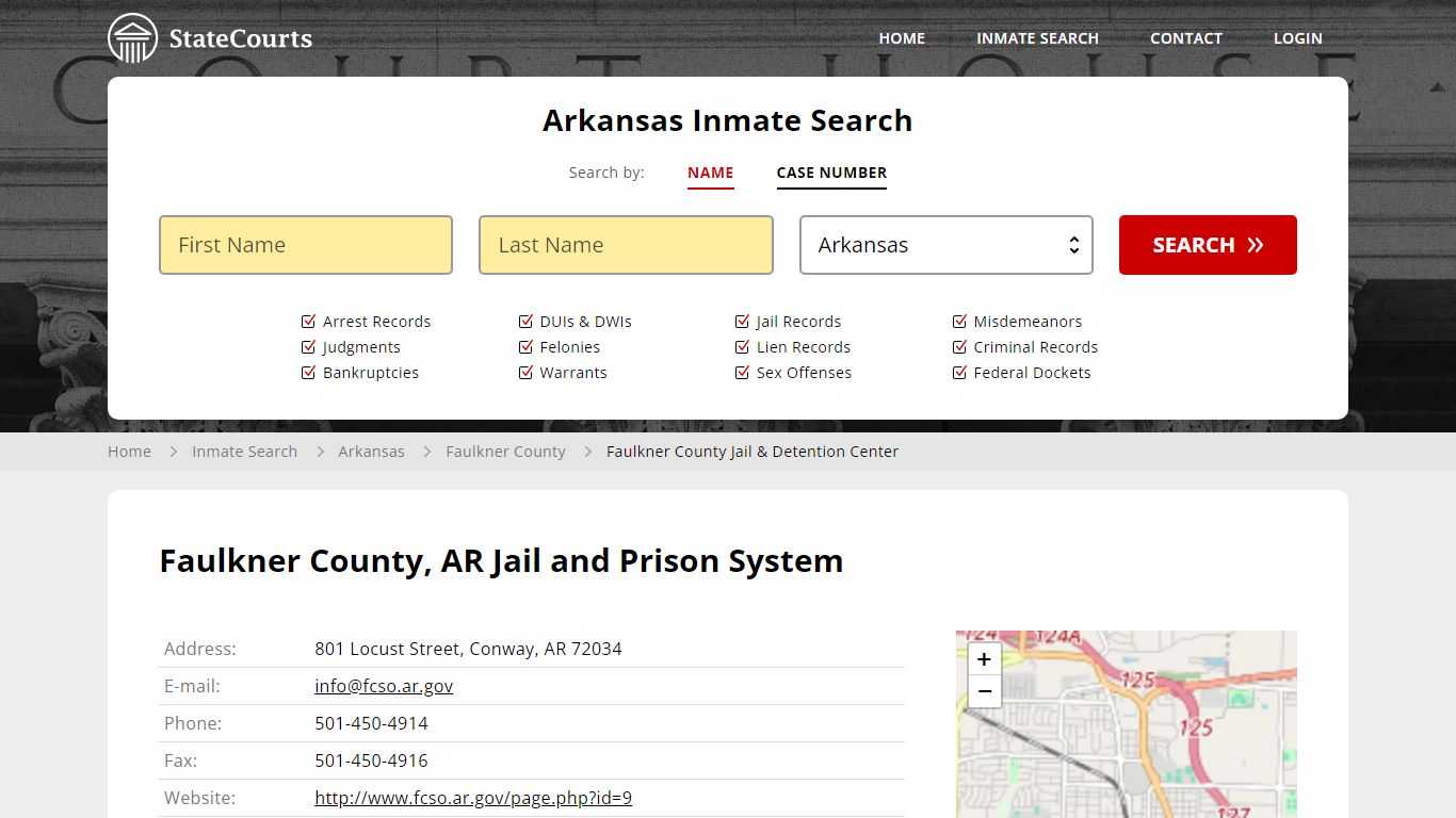 Faulkner County Jail & Detention Center Inmate Records Search, Arkansas ...